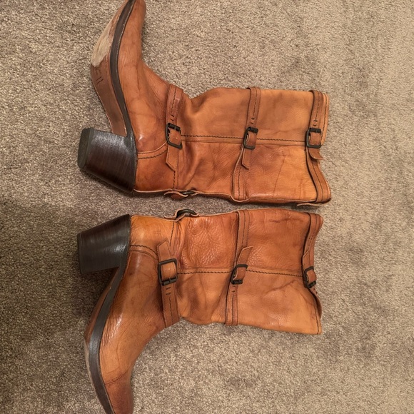 Frye Shoes - Frye midi brown boots, 38.5 (8.5), used